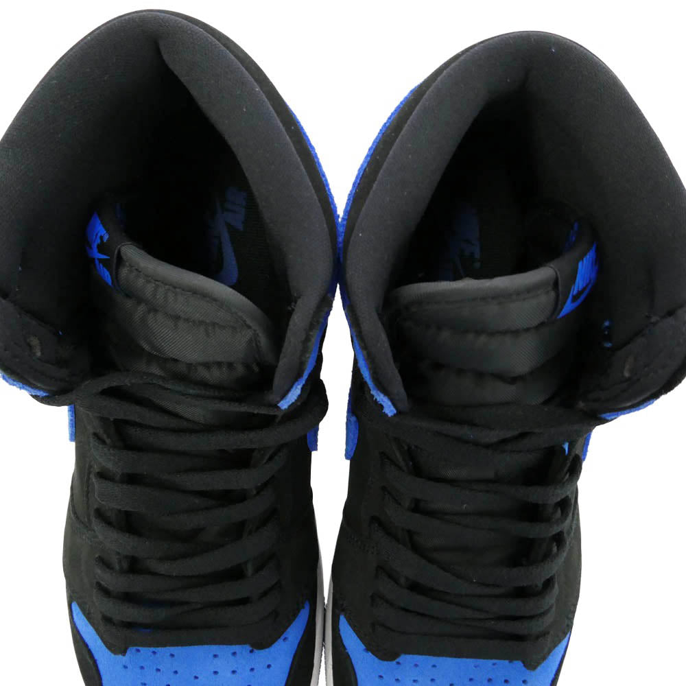 NIKE ナイキ DZ5485-042 Air Jordan 1 Retro High OG Royal Reimagined エアジョーダン1 レトロ ハイ OG ロイヤル リイマジンド ハイカット スニーカー ブラック系 ブルー系 28cm【中古】