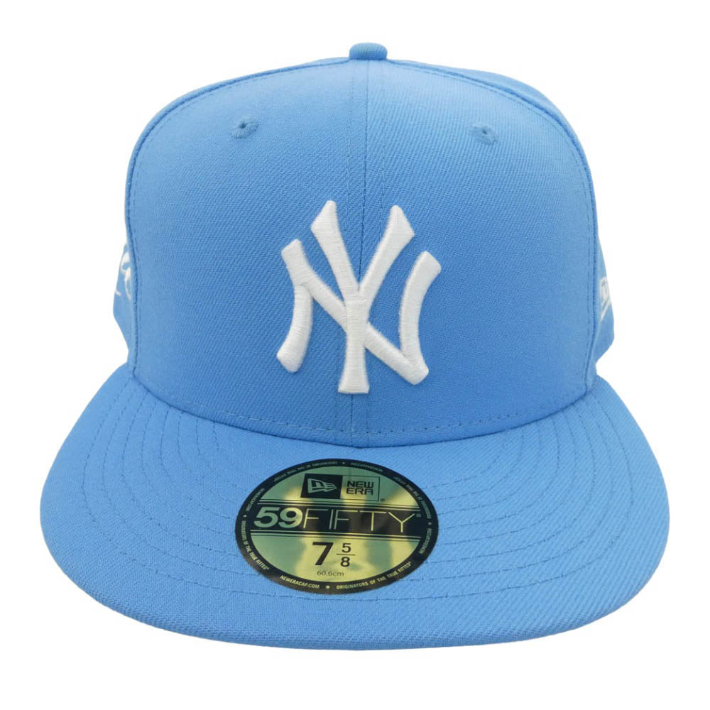 Supreme シュプリーム 26SS × New York Yankees New Era Cap 59FIFTY 7 5/8 ニューヨーク ヤンキース ニューエラ キャップ ライトブルー系 7 5/8 60.6cm【極上美品】【中古】