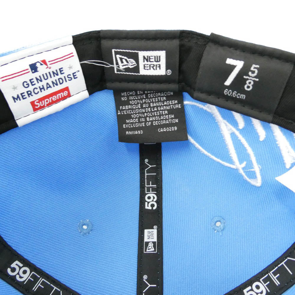 Supreme シュプリーム 26SS × New York Yankees New Era Cap 59FIFTY 7 5/8 ニューヨーク ヤンキース ニューエラ キャップ ライトブルー系 7 5/8 60.6cm【極上美品】【中古】