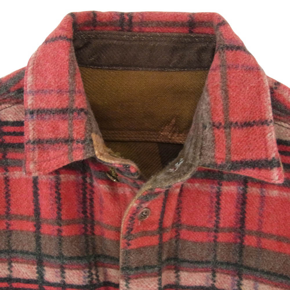 Nigel Cabourn ナイジェルケーボン 17AW 80350010009 REVERSIBLE SHIRT CAMO CHECK リバーシブル カモフラージュ 迷彩柄 チェック 長袖 シャツ レッド系 ブラウン系 カーキ系 46【中古】