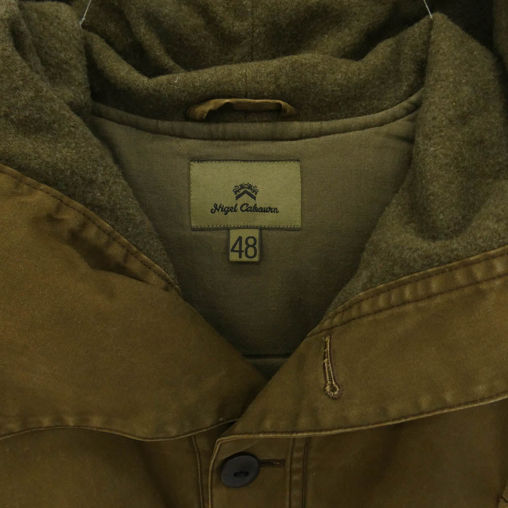 Nigel Cabourn ナイジェルケーボン 12AW 8040030100 SHORT SMOCK PARKA ショート スモック パーカー カーキ系 48【中古】