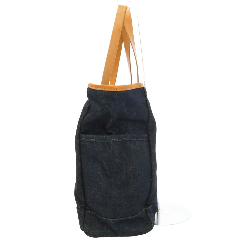 FILSON フィルソン デニム ダッフル トート バッグ インディゴ レザー コンビ ダークネイビー系【中古】