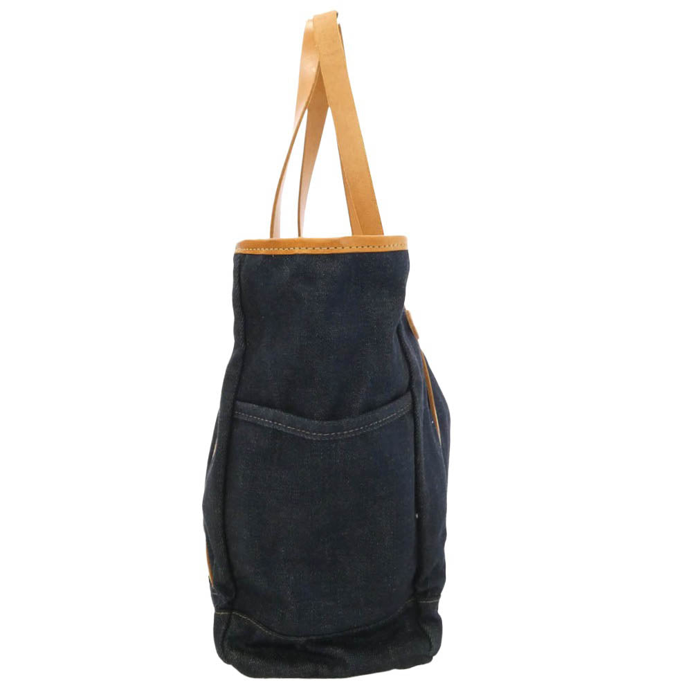 FILSON フィルソン デニム ダッフル トート バッグ インディゴ レザー コンビ ダークネイビー系【中古】