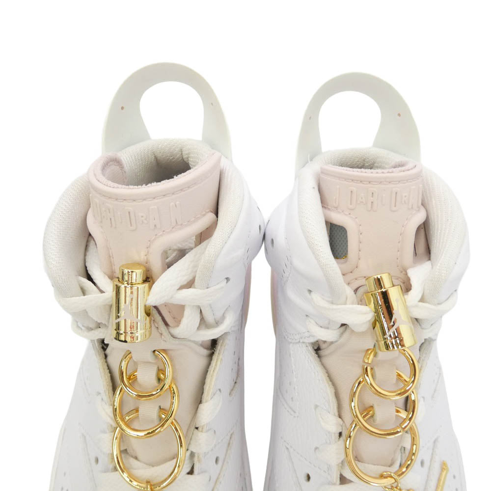 NIKE ナイキ DH9696-100 Women's Air Jordan 6 Gold Hoops ウィメンズ エアジョーダン6 ゴールドフープス スニーカー ホワイト系 ピンク系 23cm【極上美品】【中古】