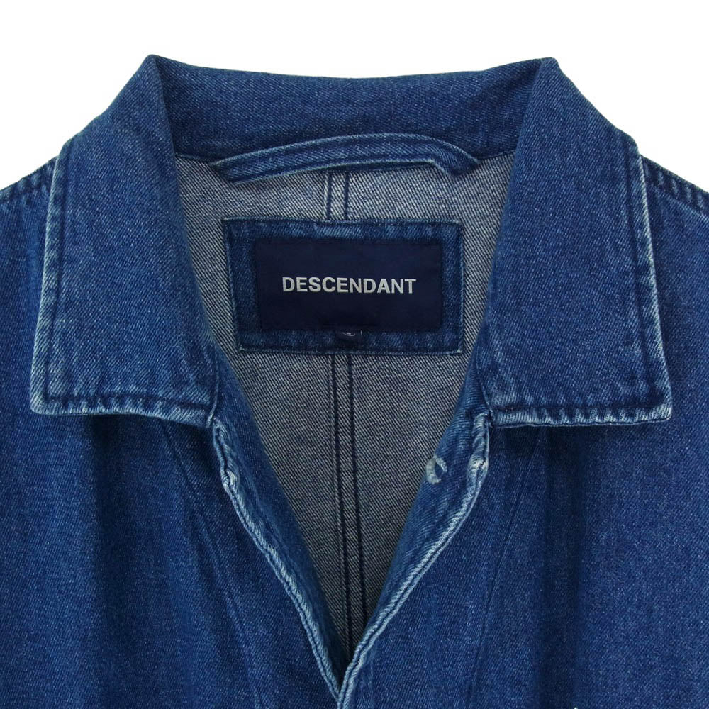 DESCENDANT ディセンダント CRICKET DENIM JACKET クリケットデニム モッズ コート ジャケット インディゴブルー系 3【中古】