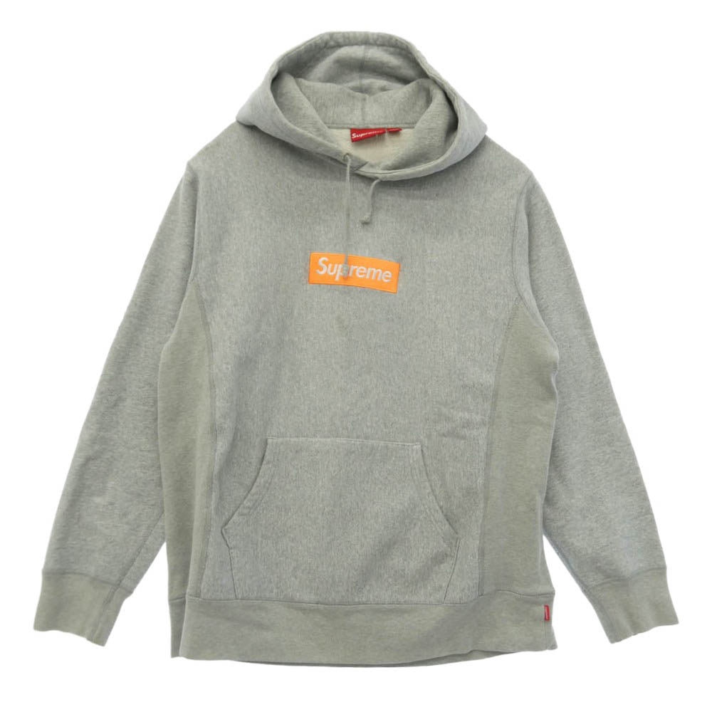 Supreme シュプリーム 17AW Box Logo Hooded Sweatshirt ボックスロゴ フーデッド スウェットシャツ パーカー フーディー グレー系 XL【中古】