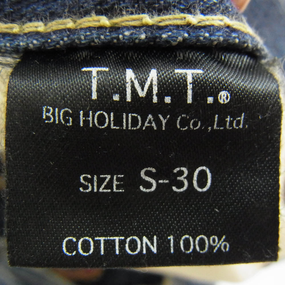 TMT ティーエムティー ポケットバッジ 5ポケット ジーンズ デニムパンツ インディゴブルー系 30【中古】