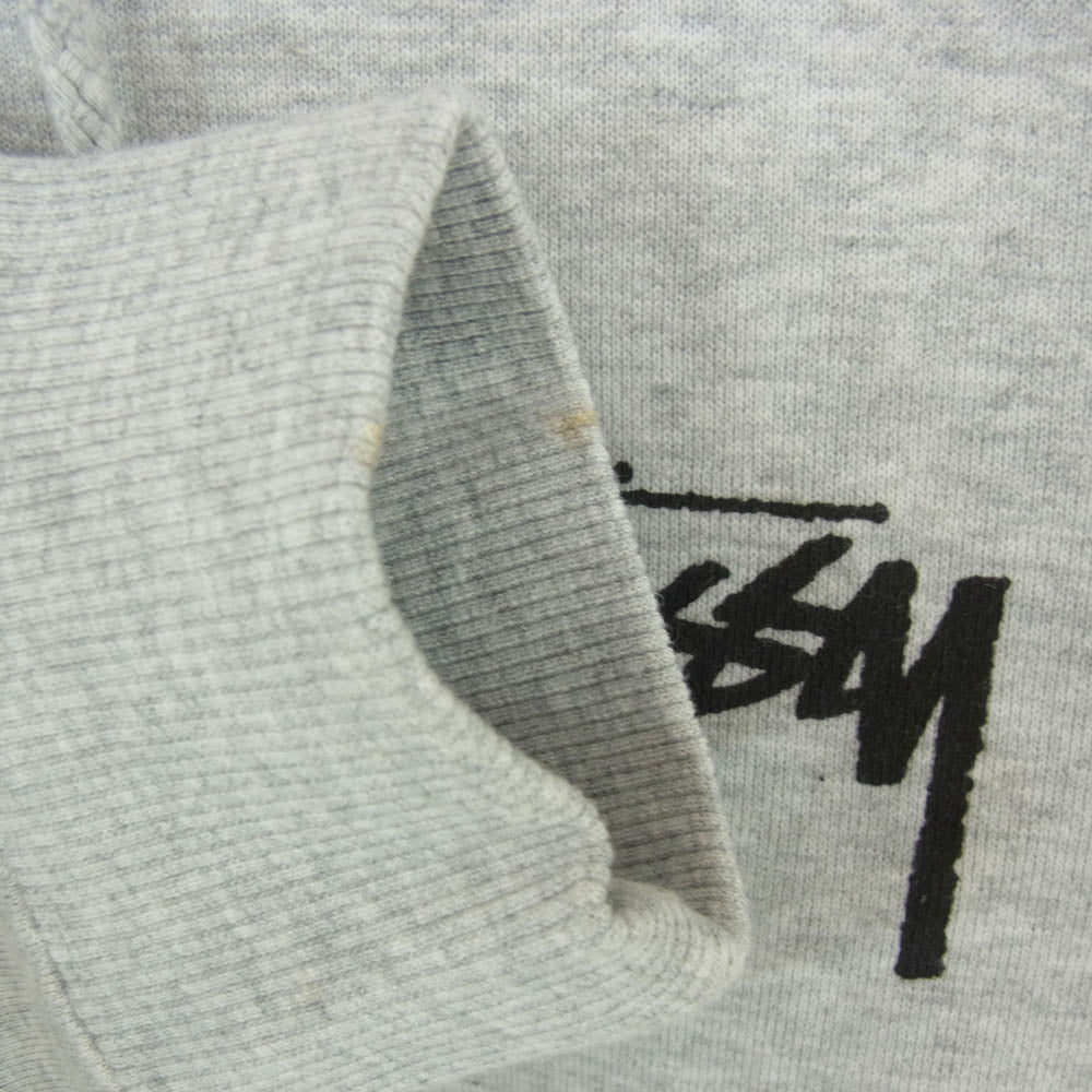 STUSSY ステューシー PEACE AND LOVE HOODY ピース アンド ラブ プルオーバー フーディー パーカー グレー系 S【中古】