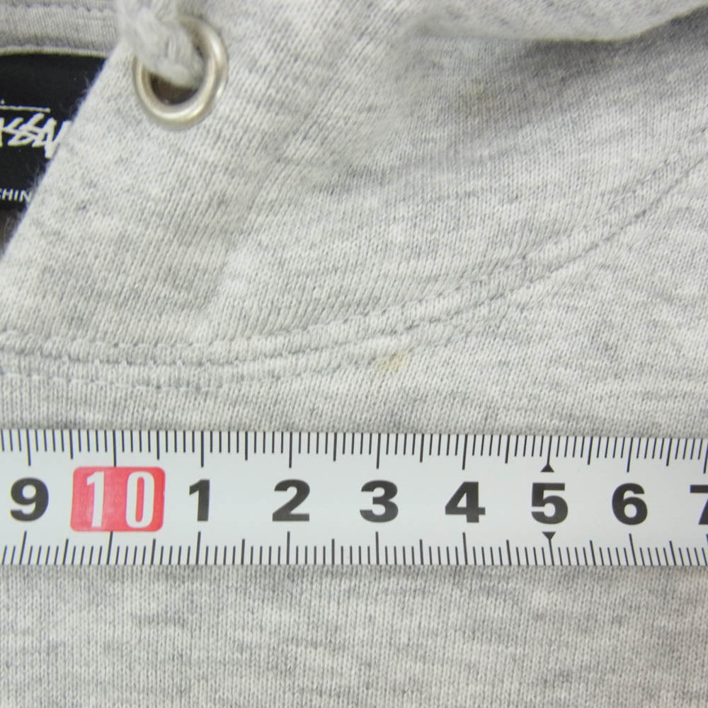 STUSSY ステューシー PEACE AND LOVE HOODY ピース アンド ラブ プルオーバー フーディー パーカー グレー系 S【中古】