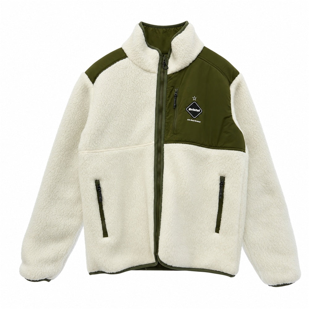 F.C.R.B. エフシーアールビー 20AW FCRB-202056 POLARTEC BOA REVERSIBLE BLOUSON ポーラテック ボア リバーシブル ブルゾン ジャケット グリーン系 S【中古】