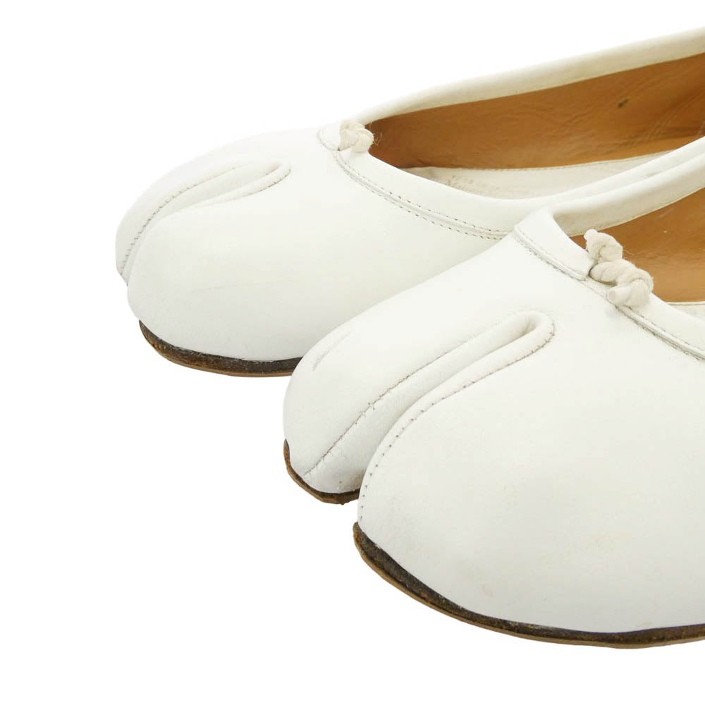 MAISON MARGIELA メゾンマルジェラ 19AW S58WZ0042 TABI 足袋 タビバレエ フラット シューズ ホワイト ホワイト系 37.5【中古】