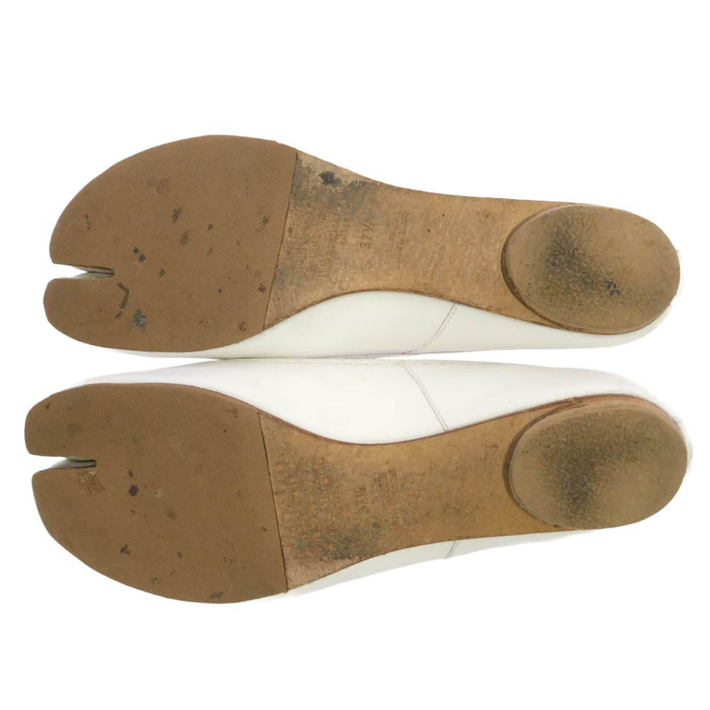 MAISON MARGIELA メゾンマルジェラ 19AW S58WZ0042 TABI 足袋 タビバレエ フラット シューズ ホワイト ホワイト系 37.5【中古】