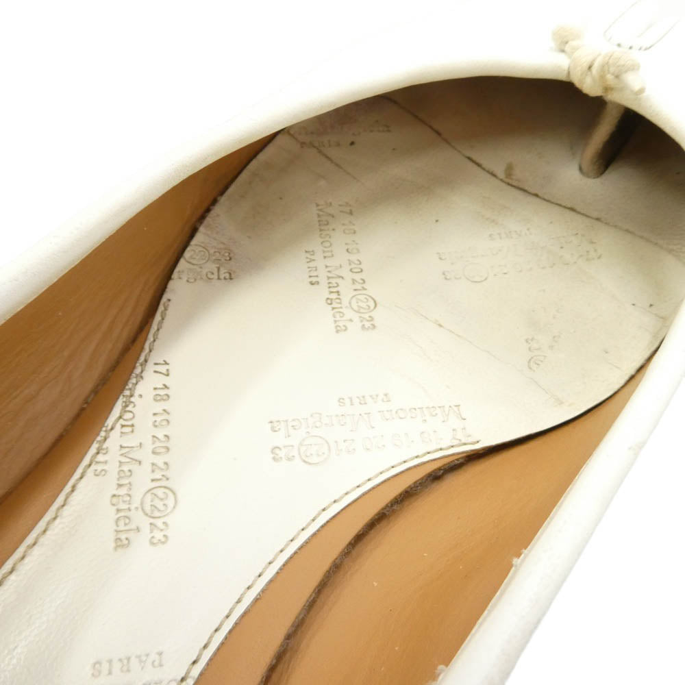 MAISON MARGIELA メゾンマルジェラ 19AW S58WZ0042 TABI 足袋 タビバレエ フラット シューズ ホワイト ホワイト系 37.5【中古】