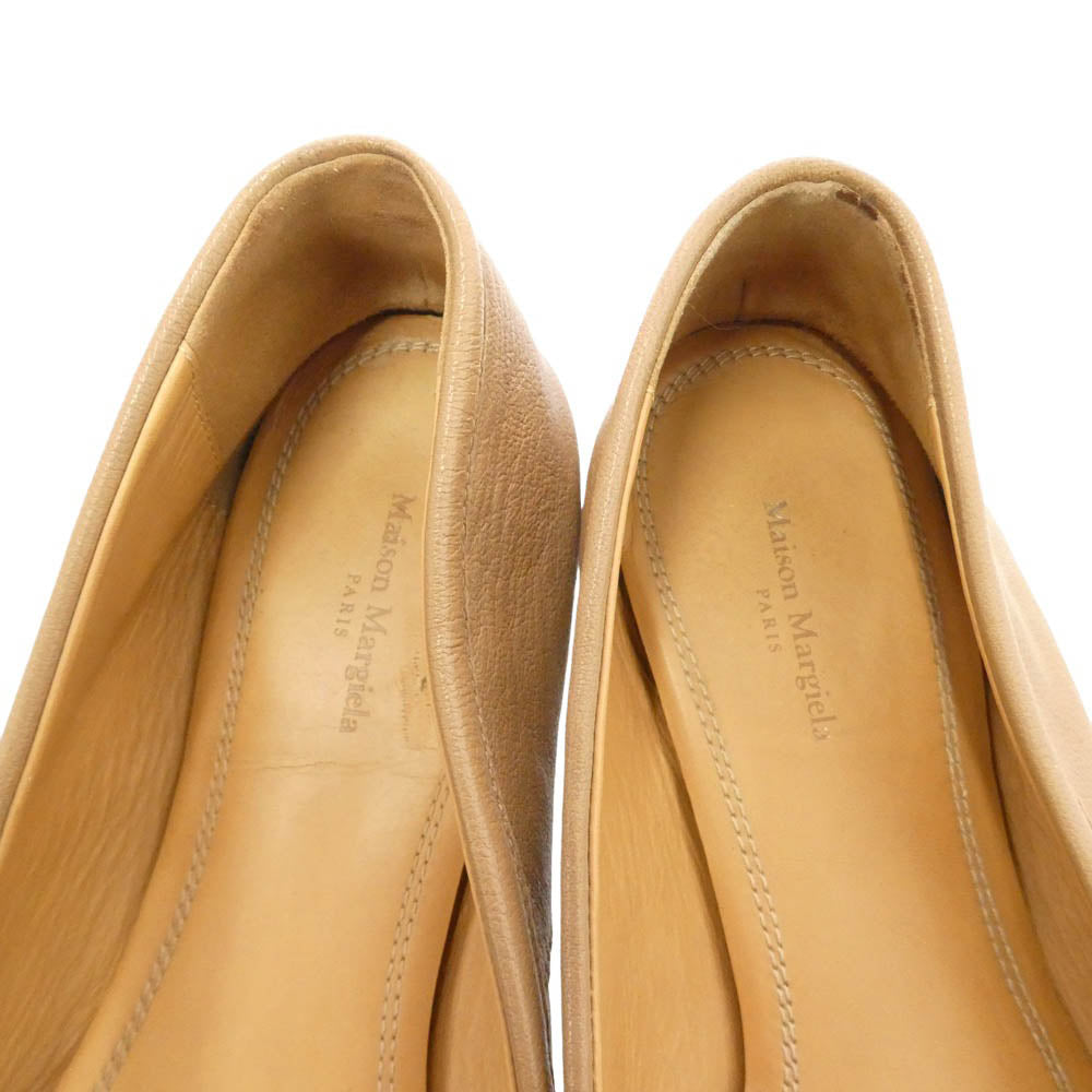 MAISON MARGIELA メゾンマルジェラ 22AW S58WZ0042 TABI 足袋 タビバレエ フラット シューズ ライトブラウン系 24.5cm【中古】