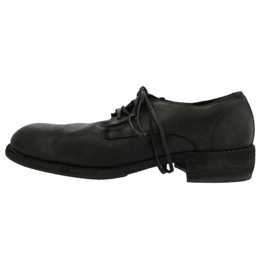 GUIDI グイディ 992 BABY CALF FULL GRAIN プレーントゥ シューズ Vibramラバー裏張り加工 ブラック系 42【極上美品】【中古】