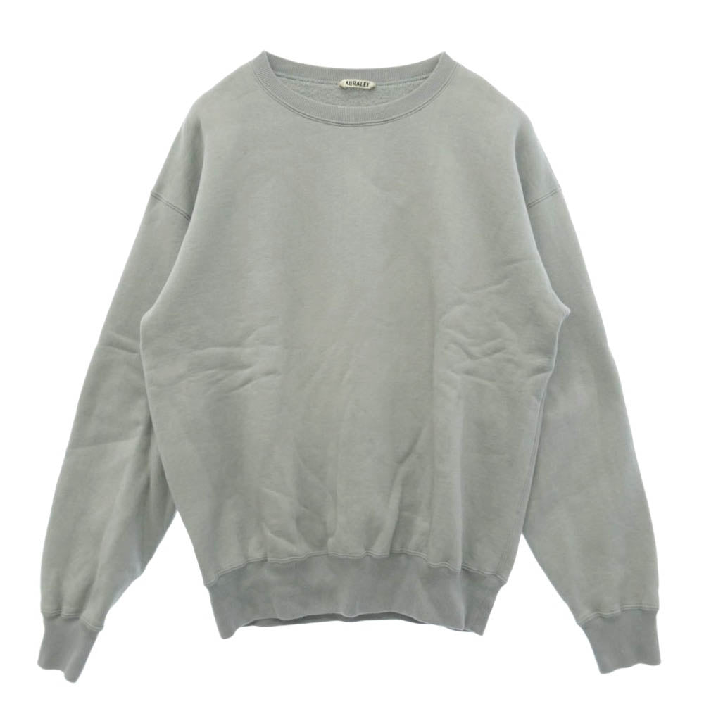 AURALEE オーラリー 23AW A23AP02TU SMOOTH SOFT SWEAT P/O クルーネック スウェット ライトブルー系 4【中古】