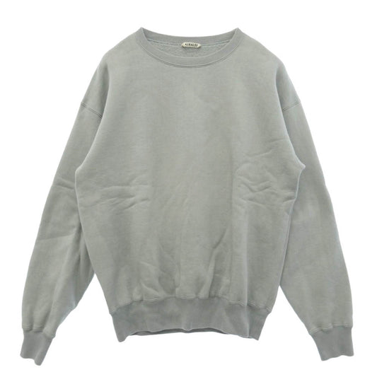 AURALEE オーラリー 23AW A23AP02TU SMOOTH SOFT SWEAT P/O クルーネック スウェット ライトブルー系 4【中古】