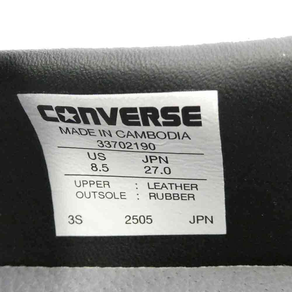 CONVERSE コンバース 33702190 ALL STAR COUPE BT LOAFER オールスター クップ ＢＴ ローファー スニーカー ブラック系 27cm【美品】【中古】