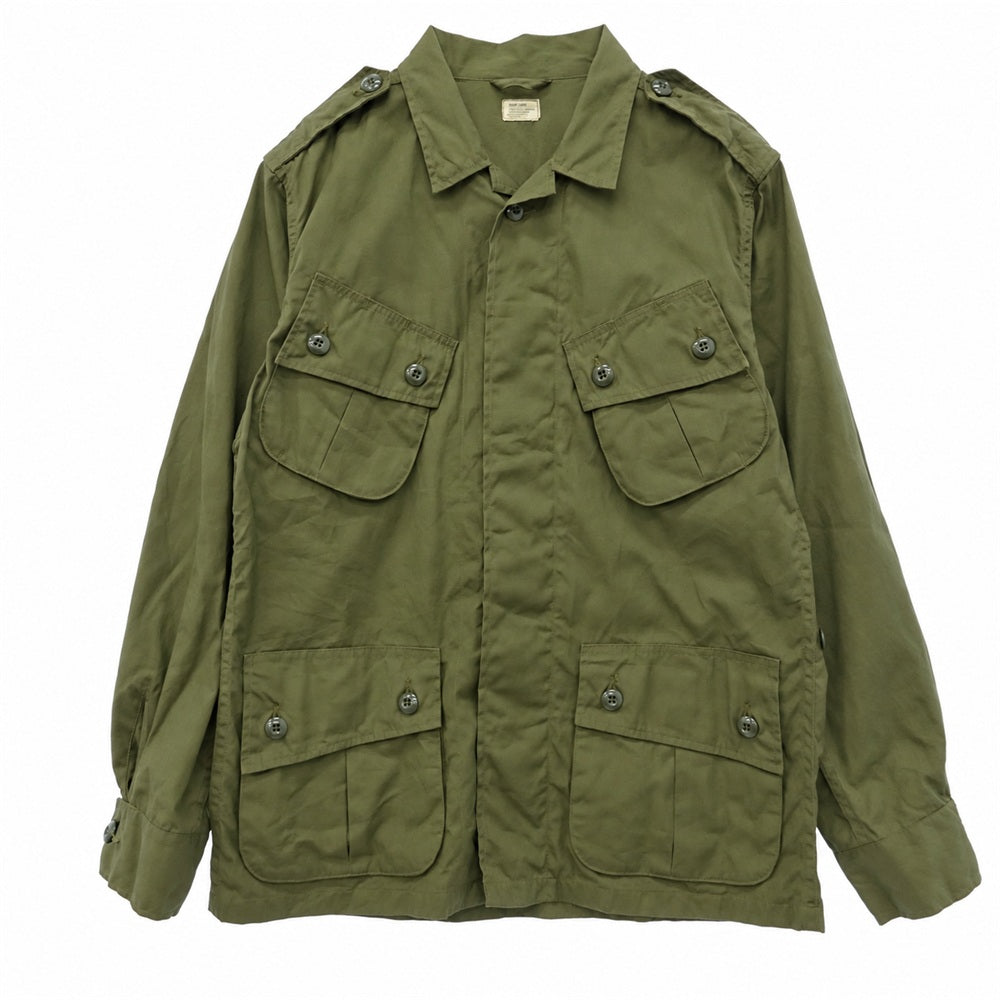 Buzz Rickson's バズリクソンズ BR12247 COAT, MAN'S COMBAT TROPICAL ジャングル ファティーグ トロピカル コンバット ユニフォーム ミリタリー ジャケット カーキ系 Short-Large【美品】【中古】
