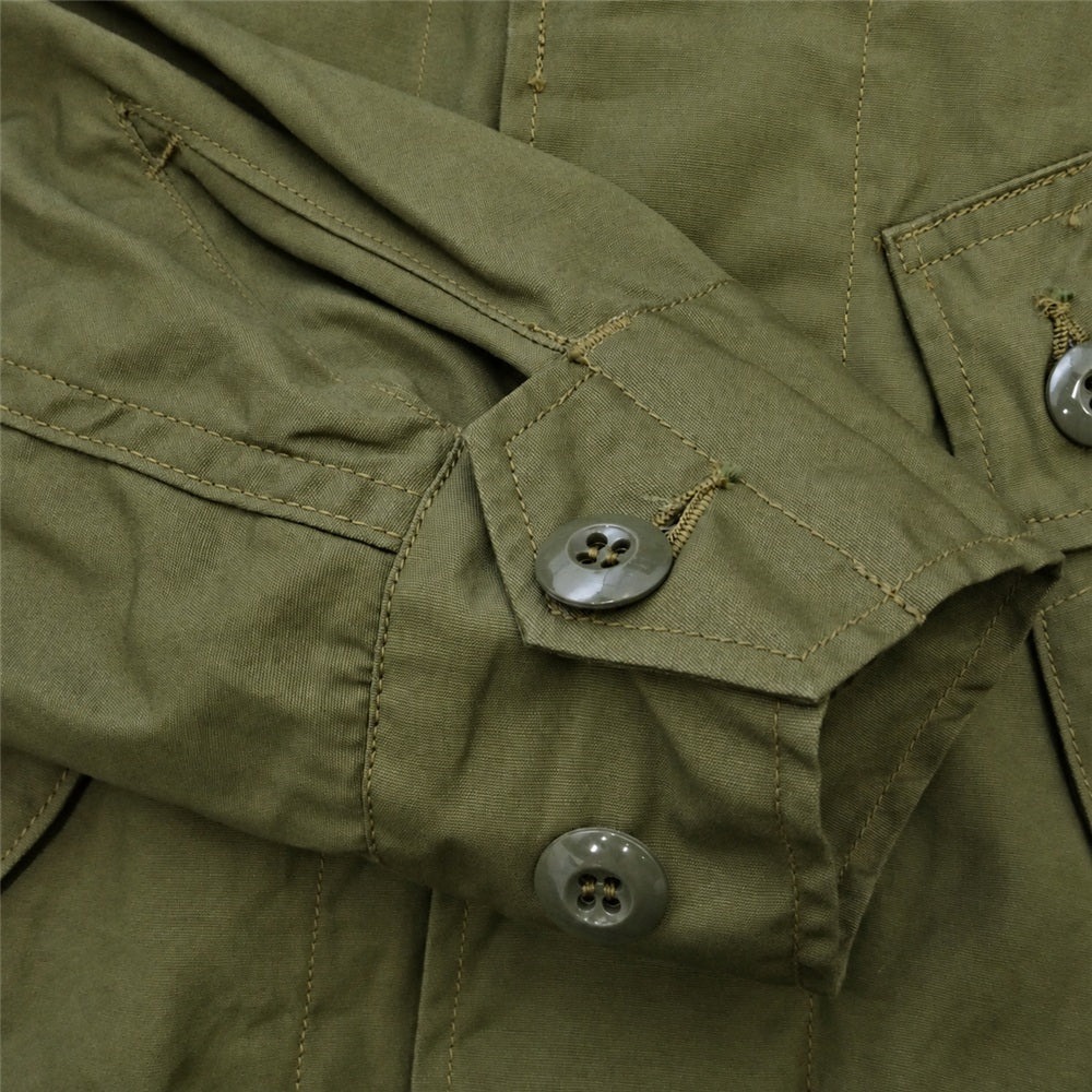 Buzz Rickson's バズリクソンズ BR12247 COAT, MAN'S COMBAT TROPICAL ジャングル ファティーグ トロピカル コンバット ユニフォーム ミリタリー ジャケット カーキ系 Short-Large【美品】【中古】