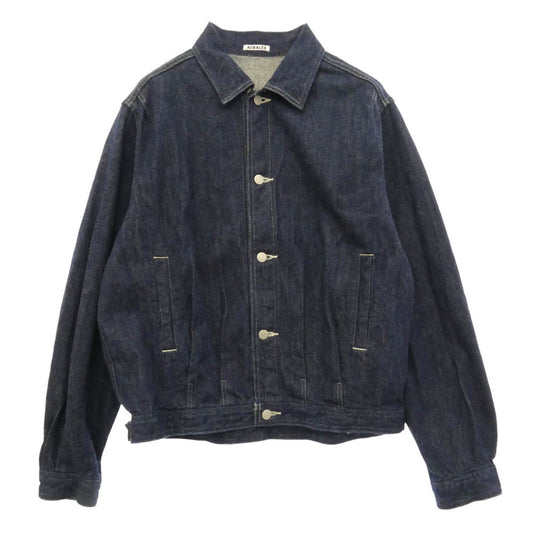 AURALEE オーラリー 23SS A23SB01SD SELVEDGE LIGHT DENIM BLOUSON デニム ブルゾン ジャケット ネイビー系 5【中古】