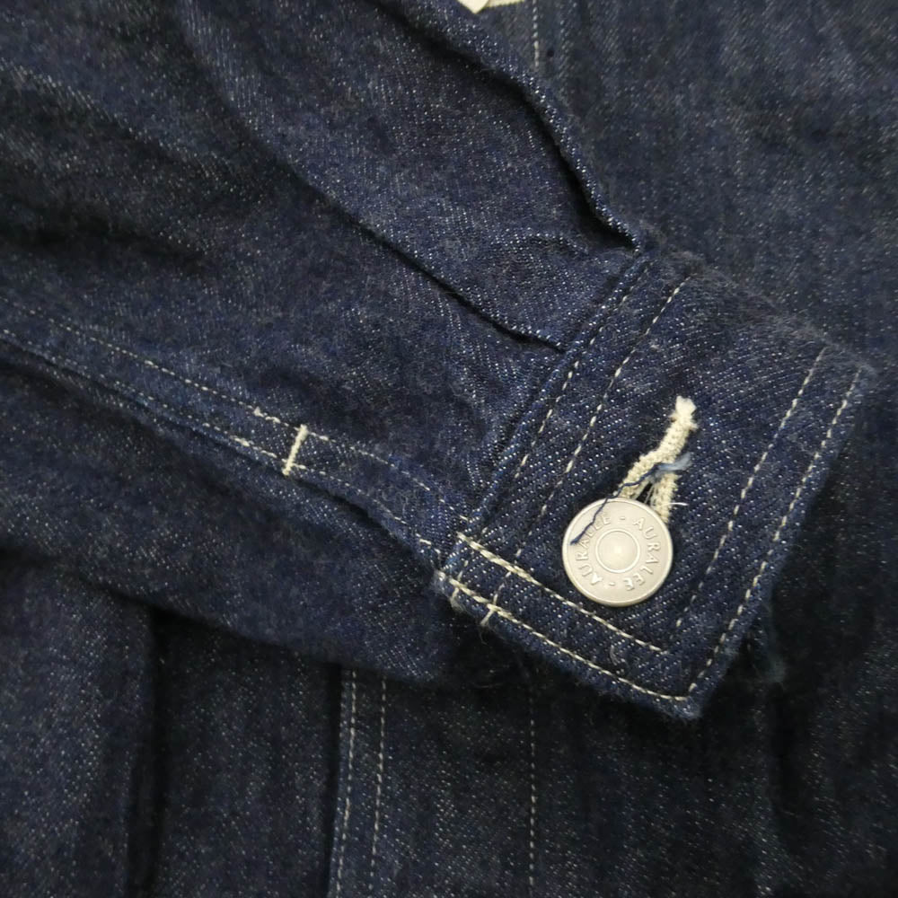 AURALEE オーラリー 23SS A23SB01SD SELVEDGE LIGHT DENIM BLOUSON デニム ブルゾン ジャケット ネイビー系 5【中古】