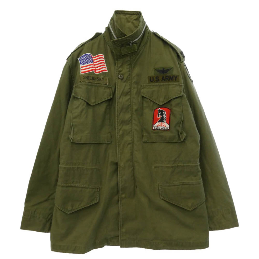 ヴィンテージ 8405-782-2936 US.ARMY ユーエスアーミー M-65 FIELD JACKET ワッペン フィールド ジャケット グリーン系 S【中古】
