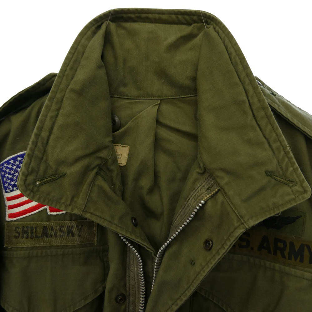 ヴィンテージ 8405-782-2936 US.ARMY ユーエスアーミー M-65 FIELD JACKET ワッペン フィールド ジャケット グリーン系 S【中古】