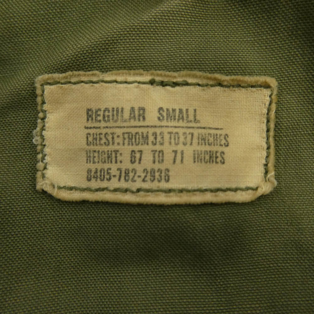 ヴィンテージ 8405-782-2936 US.ARMY ユーエスアーミー M-65 FIELD JACKET ワッペン フィールド ジャケット グリーン系 S【中古】