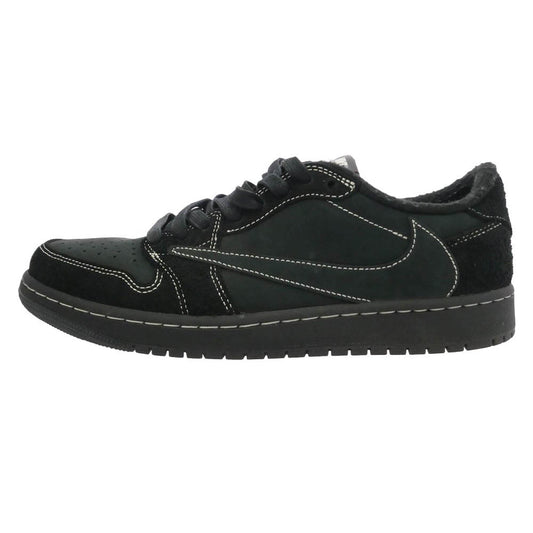 NIKE ナイキ DM7866-001 × Travis Scott Air Jordan 1 Low OG SP Black AJ1【フェイクバスター鑑定済み】トラヴィススコット エアジョーダン ロー ブラック ファントム スニーカー ブラック系 27.5cm【中古】