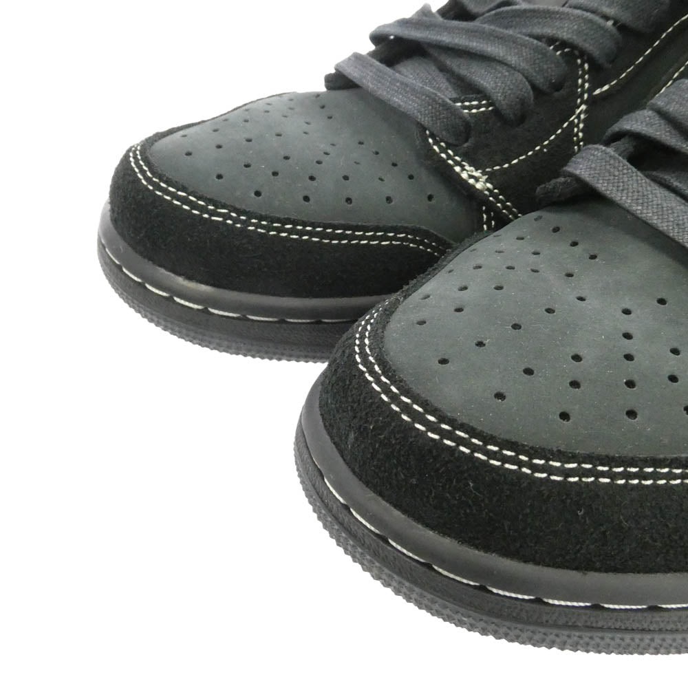 NIKE ナイキ DM7866-001 × Travis Scott Air Jordan 1 Low OG SP Black AJ1【フェイクバスター鑑定済み】トラヴィススコット エアジョーダン ロー ブラック ファントム スニーカー ブラック系 27.5cm【中古】