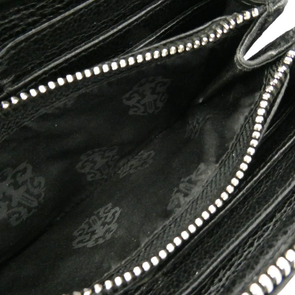 CHROME HEARTS クロムハーツ（原本無） REC F ZIP BSフレア レザー ウォレット 財布 ブラック系【中古】