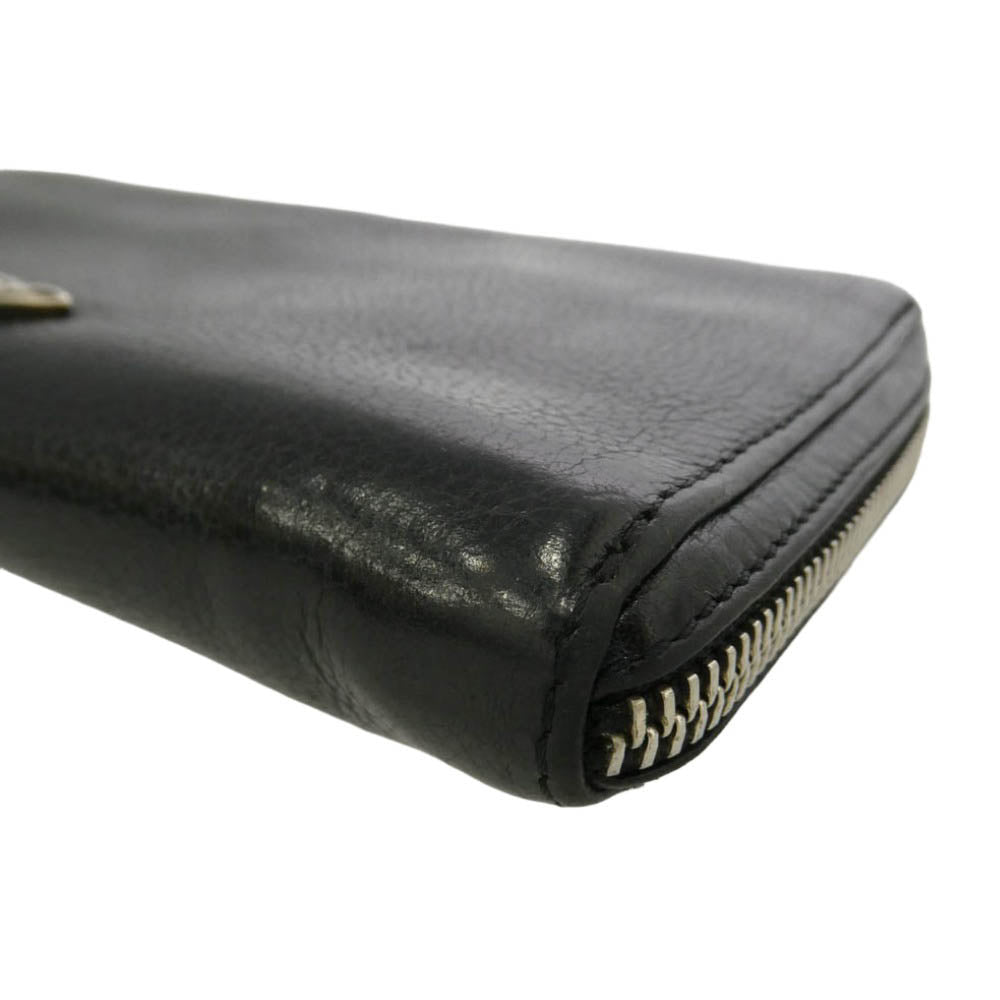 CHROME HEARTS クロムハーツ（原本無） REC F ZIP BSフレア レザー ウォレット 財布 ブラック系【中古】