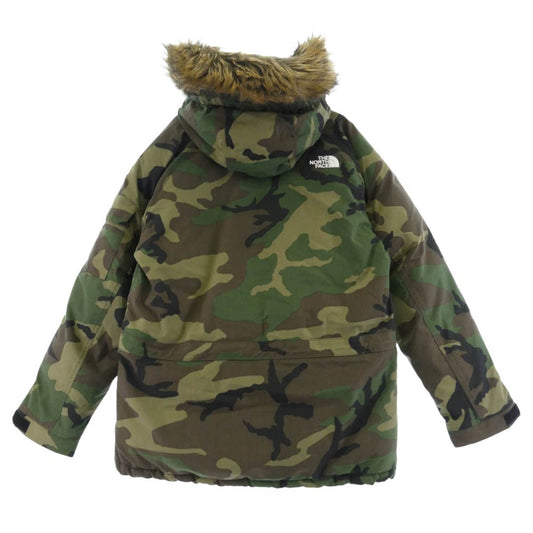 THE NORTH FACE ノースフェイス ND91525 Novelty McMurdo Parka ノベルティ マクマード パーカー カモフラージュ 迷彩柄 ダウン ジャケット モスグリーン系 M【中古】