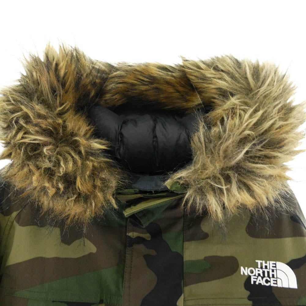 THE NORTH FACE ノースフェイス ND91525 Novelty McMurdo Parka ノベルティ マクマード パーカー カモフラージュ 迷彩柄 ダウン ジャケット モスグリーン系 M【中古】