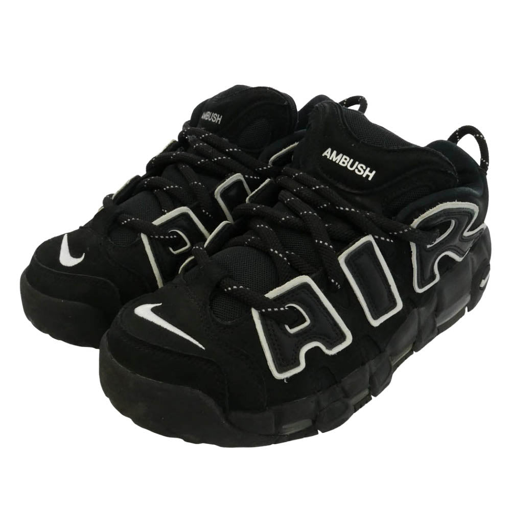 NIKE ナイキ AMBUSH アンブッシュ 23AW FB1299-001 × AMBUSH Air More Uptempo Low Black and White アンブッシュ エアモアアップテンポ ロー ブラック アンド ホワイト ローカット スニーカー ブラック系 ホワイト系 27cm【中古】