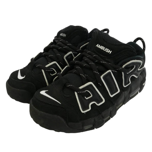 NIKE ナイキ AMBUSH アンブッシュ 23AW FB1299-001 × AMBUSH Air More Uptempo Low Black and White アンブッシュ エアモアアップテンポ ロー ブラック アンド ホワイト ローカット スニーカー ブラック系 ホワイト系 27cm【中古】