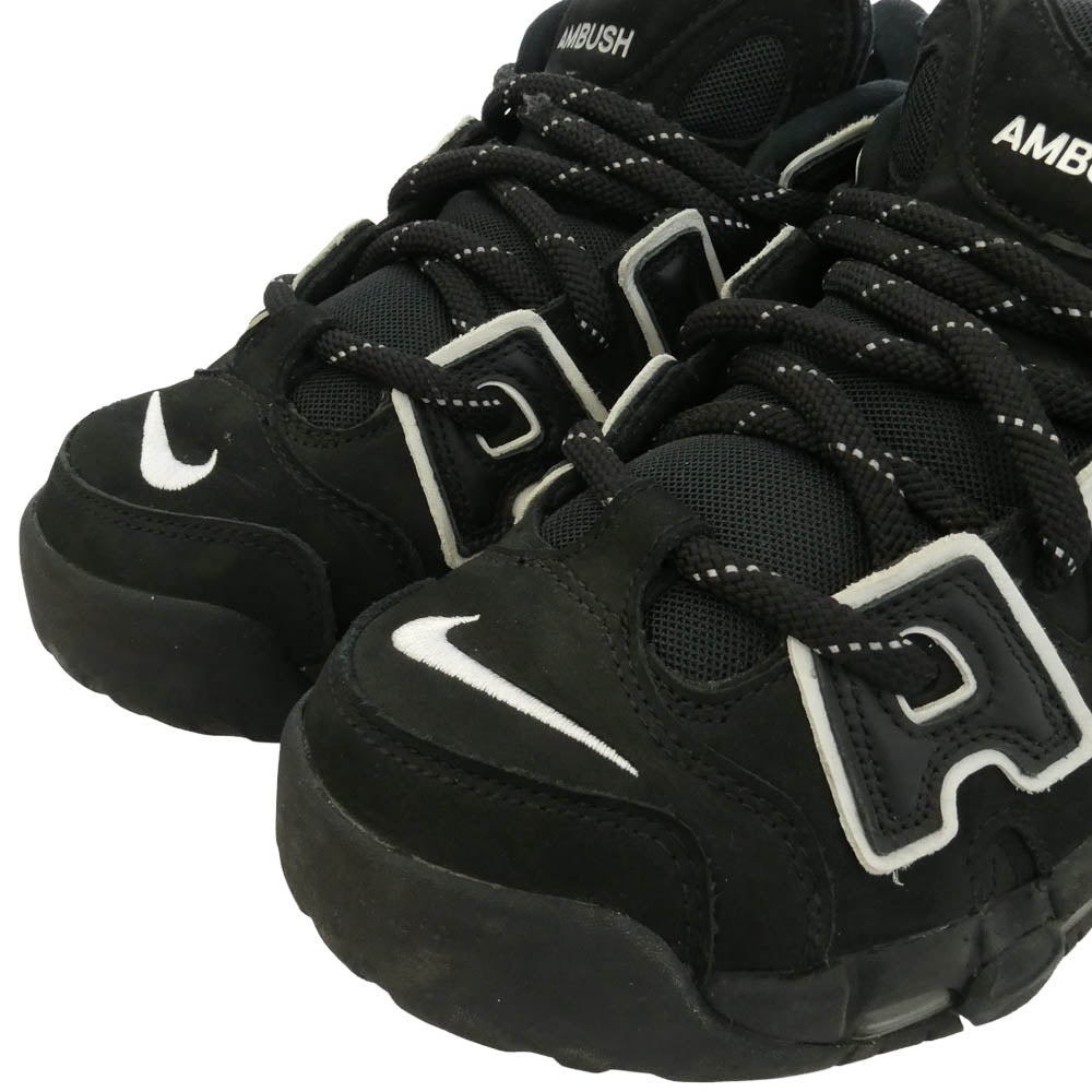 NIKE ナイキ AMBUSH アンブッシュ 23AW FB1299-001 × AMBUSH Air More Uptempo Low Black and White アンブッシュ エアモアアップテンポ ロー ブラック アンド ホワイト ローカット スニーカー ブラック系 ホワイト系 27cm【中古】