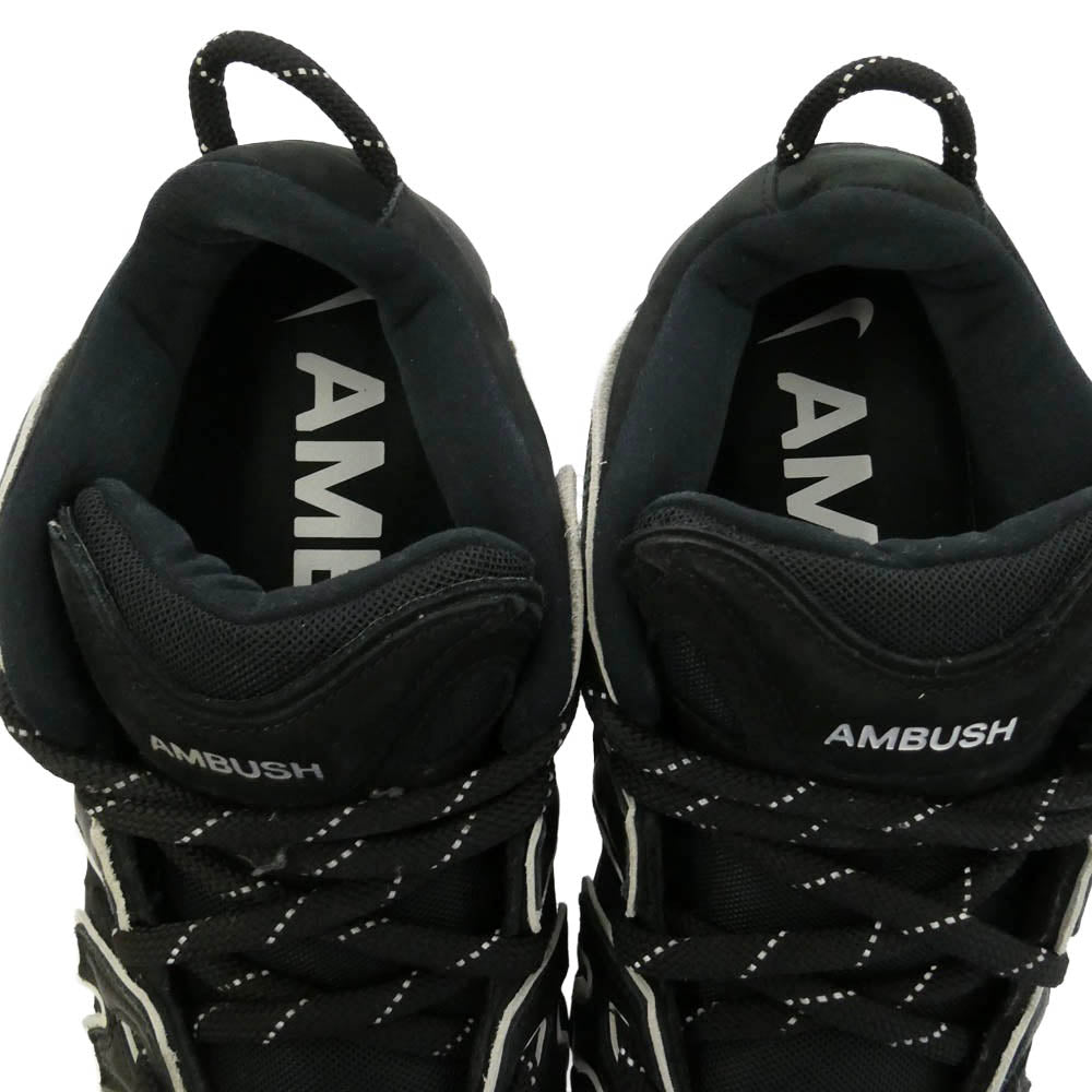 NIKE ナイキ AMBUSH アンブッシュ 23AW FB1299-001 × AMBUSH Air More Uptempo Low Black and White アンブッシュ エアモアアップテンポ ロー ブラック アンド ホワイト ローカット スニーカー ブラック系 ホワイト系 27cm【中古】