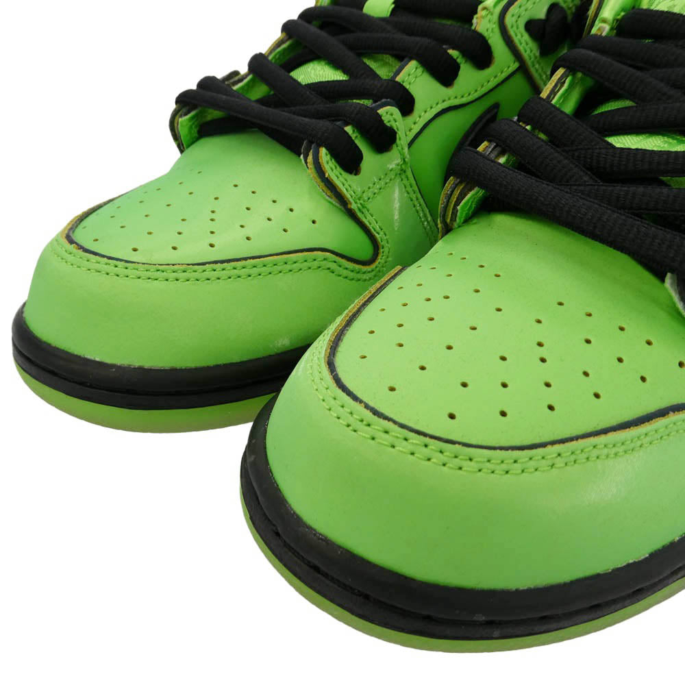 NIKE ナイキ FZ8319-300 × The Powerpuff Girls SB Dunk Low Pro QS Buttercup パワーパフガールズ SB ダンク ロー プロ QS バターカップ ローカット スニーカー ライトグリーン系 ブラック系 27.0cm【中古】