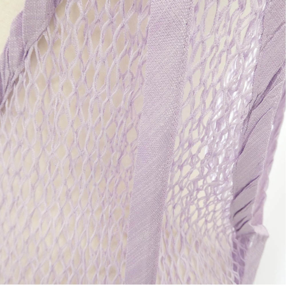 ISSEY MIYAKE イッセイミヤケ IM41FH611-81 メッシュ ノースリーブ ワンピース ライトパープル系 2【中古】