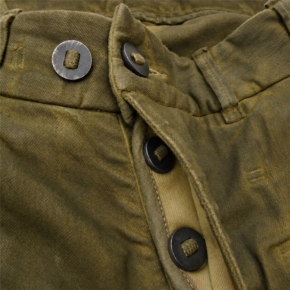 ボリス ビジャン サベリ 23AW FTS10001 P13 ガーメントダイ ウォッシュ加工 スキニー パンツ モスグリーン系 XS【中古】