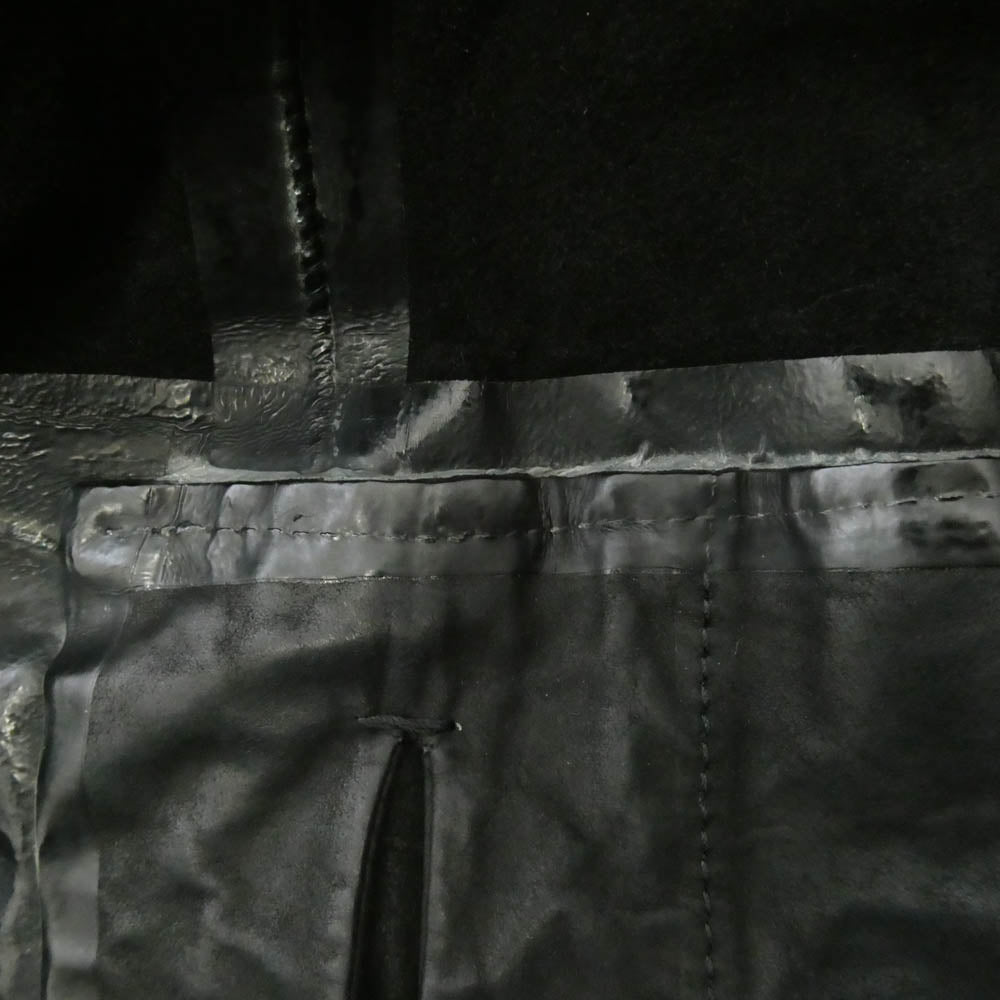 ボリス ビジャン サベリ F2401M J1 VEG TAN CALF SKIN OIL WASHED ベジタブルタンニン鞣し カーフレザー スタンドカラー レザージャケット ブラック系 S【中古】