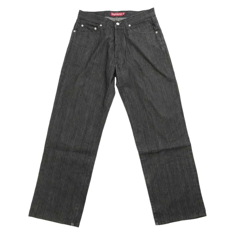 Supreme シュプリーム 90s00s USA製 初期 紙タグ 5ポケット ヘリンボーン パンツ グレー系 32【中古】