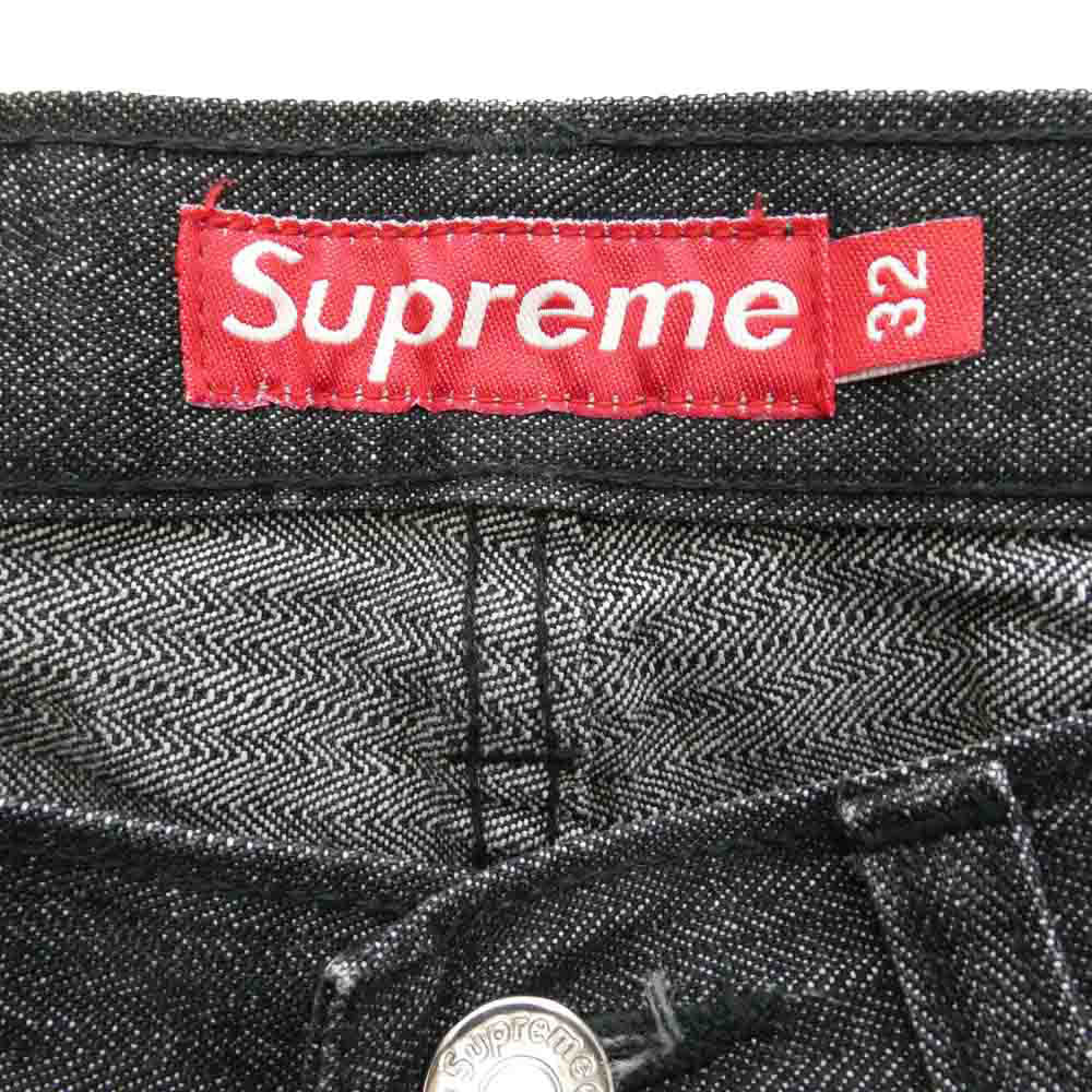Supreme シュプリーム 90s00s USA製 初期 紙タグ 5ポケット ヘリンボーン パンツ グレー系 32【中古】