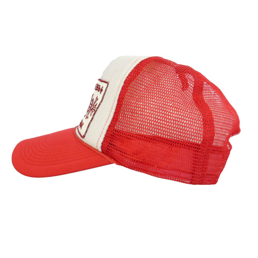 CHROME HEARTS クロムハーツ（原本無） TRUCKER クロスボール CHパッチ メッシュ トラッカー キャップ 帽子 レッド系 ホワイト系【中古】