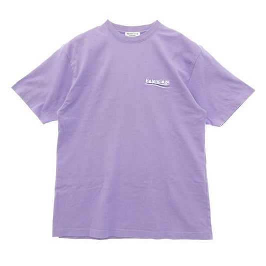 BALENCIAGA バレンシアガ 641655 TKVJI POLITICAL CAMPAIGN ポリティカルキャンペーン Tシャツ 半袖カットソー パープル系 XS【中古】