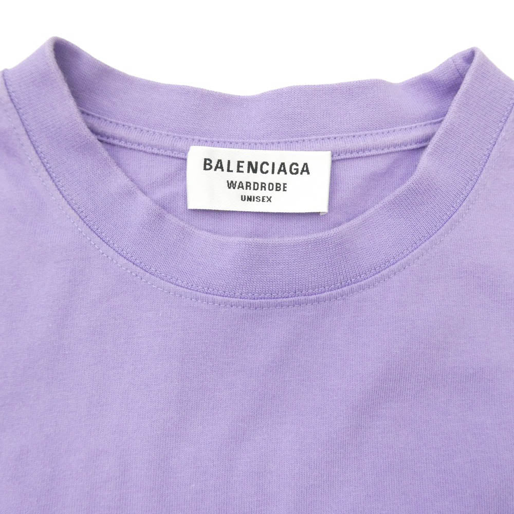 BALENCIAGA バレンシアガ 641655 TKVJI POLITICAL CAMPAIGN ポリティカルキャンペーン Tシャツ 半袖カットソー パープル系 XS【中古】