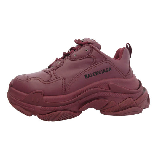 BALENCIAGA バレンシアガ 524039 W2FA5 TripleS バーガンディ ワインレッド系 24.5cm【中古】