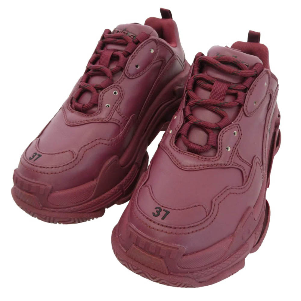 BALENCIAGA バレンシアガ 524039 W2FA5 TripleS バーガンディ ワインレッド系 24.5cm【中古】